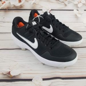 Nike Air black and white metal cleats